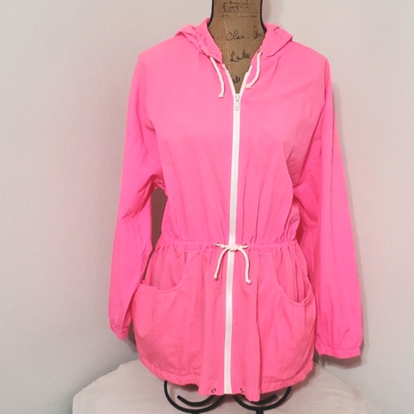 Avon Fashions Jackets & Blazers - AVON FASHIONS Neon pink windbreaker jog running M